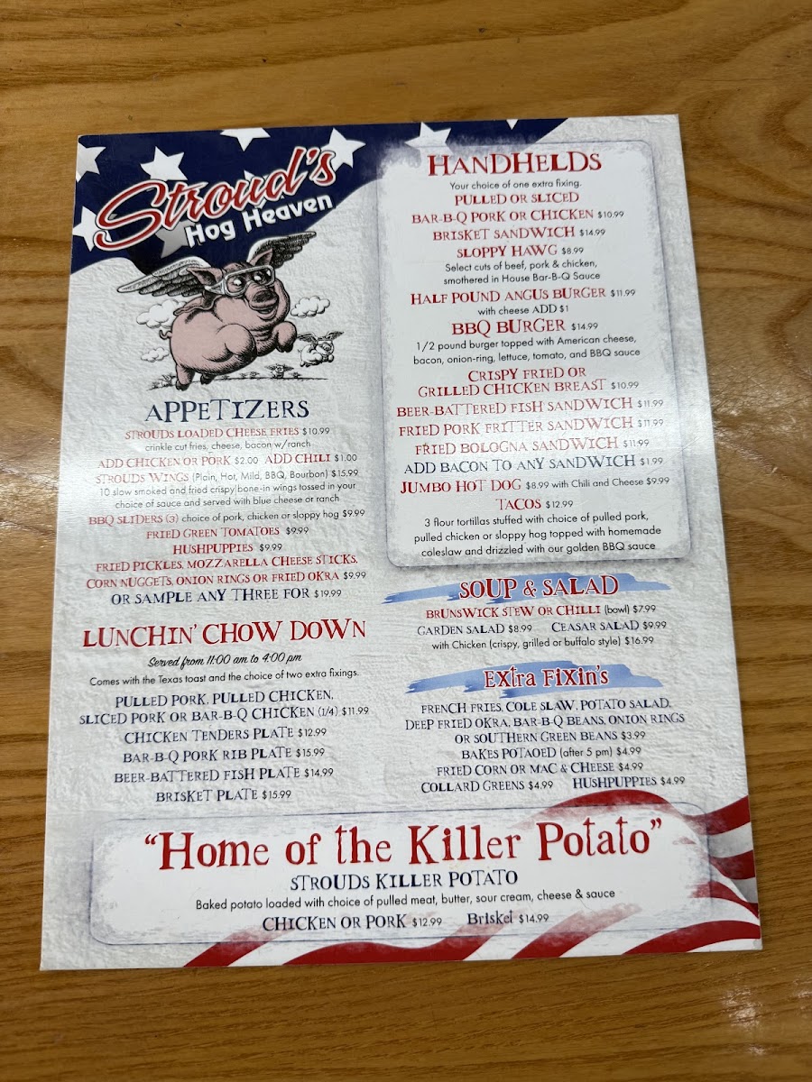 Hog Heaven Bar B-Q Menu - Image 1